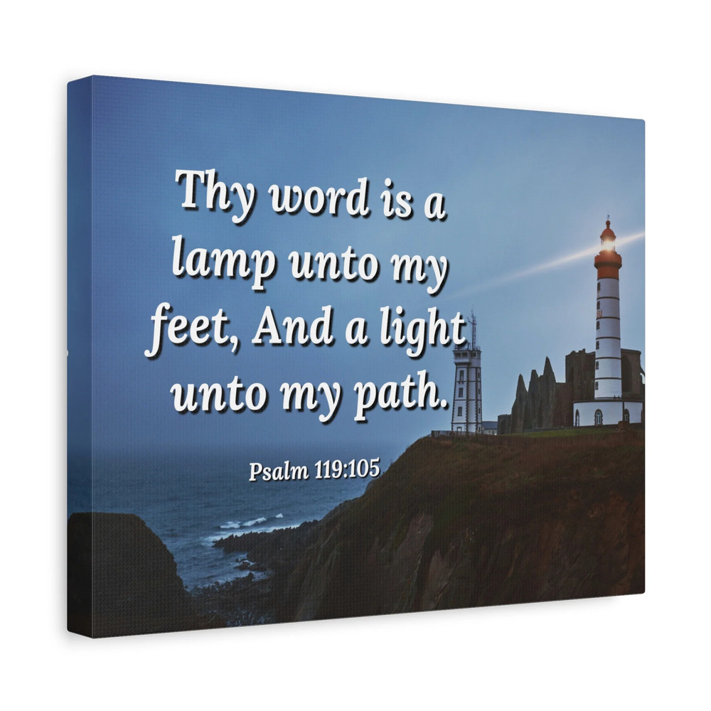 Scripture Walls A Lamp Unto My Feet Psalm 119:105 Bible Verse Canvas Christian